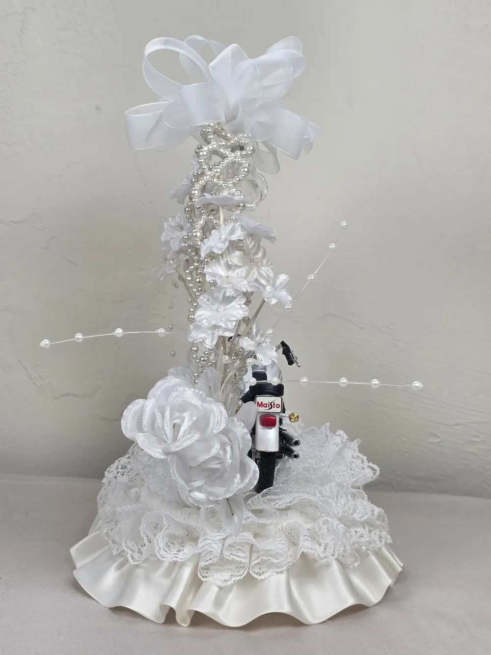 Vintage Harley Davidson Wedding Cake Topper Motorcycle Centerpiece